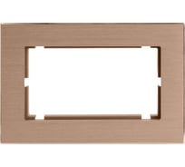 Рамка STEKKER 2-местная (без перемычки), металл, серия Катрин, MFR00-7012-02 50030