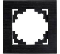Рамка STEKKER 1-местная, металл, серия Катрин, MFR00-7001-05, черный 50012