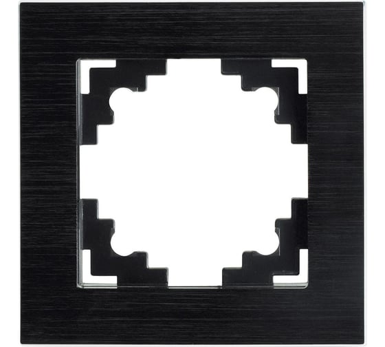 Рамка STEKKER 1-местная, металл, серия Катрин, MFR00-7001-05, черный 50012 1
