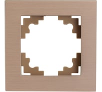 Рамка STEKKER 1-местная, металл, серия Катрин, MFR00-7001-02, шампань 50010