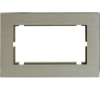 Рамка STEKKER 2-местная (без перемычки), металл, серия Катрин, MFR00-7012-03 50031