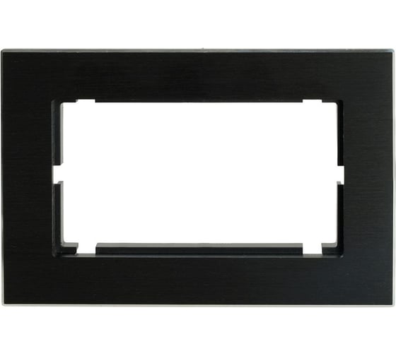 Рамка STEKKER 2-местная (без перемычки), металл, серия Катрин, MFR00-7012-05 50032 1