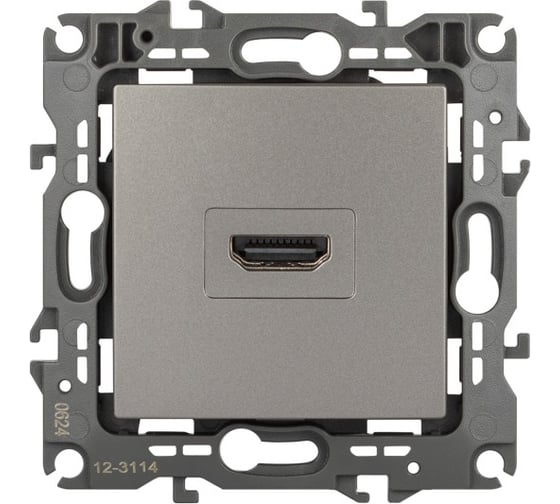 Розетка ЭРА серия 12, 12311416 HDMI, титан Б0065714