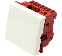 Выключатель 2-контактный LANMASTER одноклавишный, 45х45, белый LAN-EC45x45-S11-WH