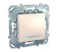 Выключатель 2-контактный LANMASTER одноклавишный, 45х45, бронза LAN-EC45x45-S11-BRZ