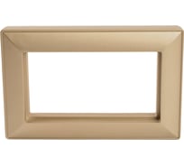 Рамка 2-местная STEKKER (без перемычки), пластик, серия Катрин, PFR00-7012-08, золото, 50044