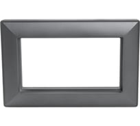 Рамка 2-местная STEKKER (без перемычки), пластик, серия Катрин, PFR00-7012-06, графит, 50045