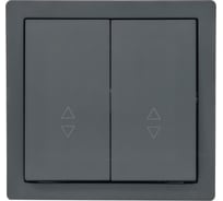 Выключатель Lezard LETO проходной двойной графит 752-3400-106