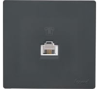 Розетка телефонная Lezard LETO евро графит 752-3400-137