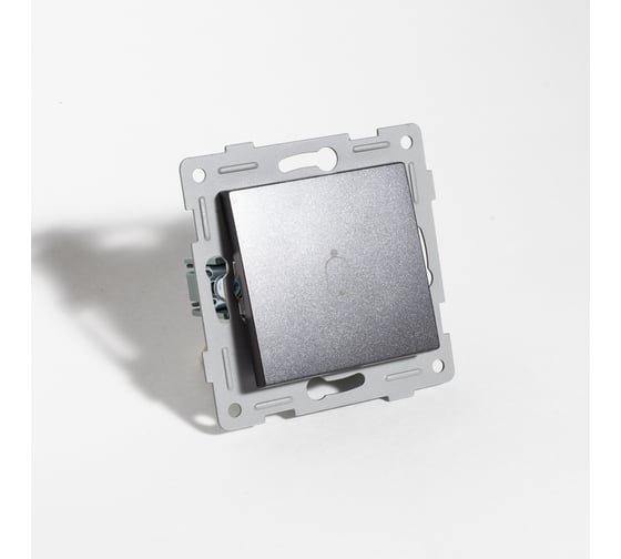 Выключатель SPL самовозвратный звонкового типа, 10А, 220-250V (антрацит) 12 шт. 201126 1