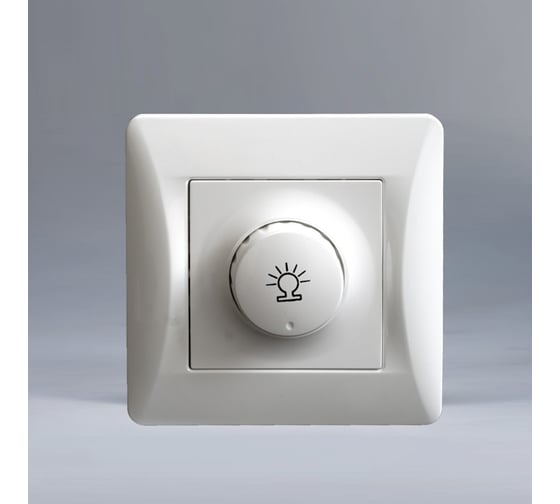 Светорегулятор поворотный (диммер) SPL, 125-250V, 500W (белый) 9 шт. 201150