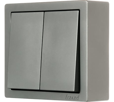 Выключатель двойной Lezard LETO платина 752-3500-101