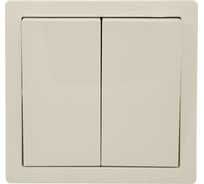 Выключатель двойной Lezard LETO крем 752-0300-101