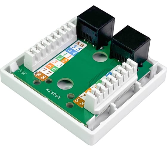 Компьютерная розетка NTSS PREMIUM настенная 2 порта RJ-45 UTP CAT5e NTSS-CS2-PM-UTP-2RJ45-5e