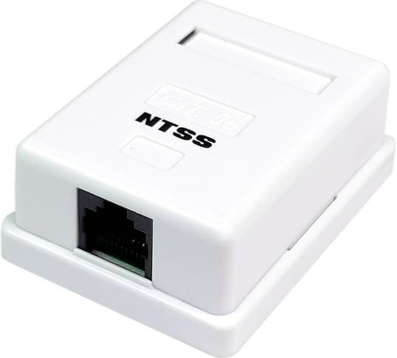 Компьютерная розетка NTSS PREMIUM настенная 1 порт RJ-45 UTP CAT5e NTSS-CS2-PM-UTP-1RJ45-5e