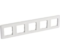 Рамка Legrand Cariva 5 постов горизонтальный/вертикальный монтаж белый 773655