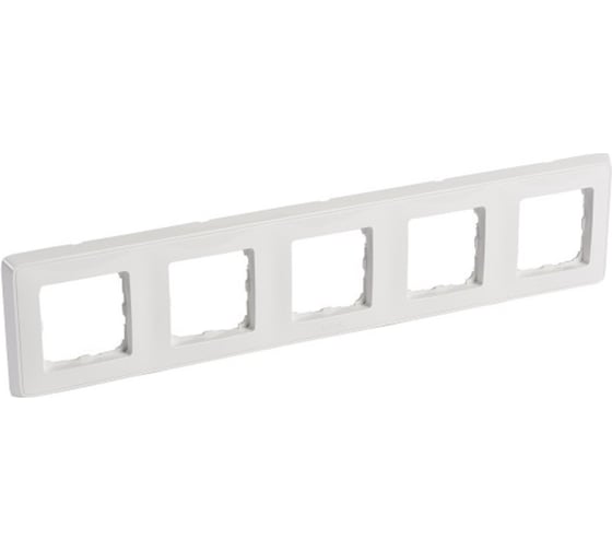 Рамка Legrand Cariva 5 постов горизонтальный/вертикальный монтаж белый 773655 1