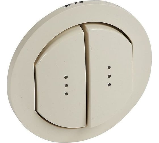 Лицевая панель для переключателей Кат. № 2x0 670 01/31 Legrand Программа Celiane IP 44 слоновая кость 067824 1