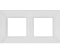 Рамка для розеток и выключателей ЭРА Elegance 14500201М на 2 поста, белый матовый Б0065814