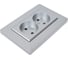 Розетка MAKEL 2-я без заземления СП KAREA RIZZ 16А IP20 сереб. 88065017 2