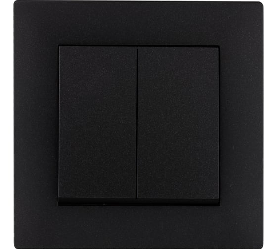 Выключатель MAKEL 2-клавишный СП KAREA RIZZ 10А IP20 черн. 88054003 1