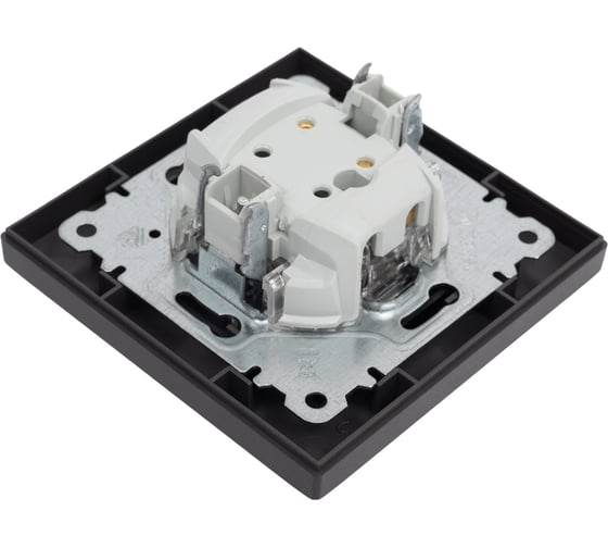 Выключатель MAKEL 1-клавишный СП KAREA RIZZ 10А IP20 черн. 88054001