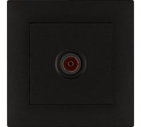 Розетка телевизионная MAKEL проходная TV 1-м СП KAREA RIZZ IP20 6дБ черн. 88054007