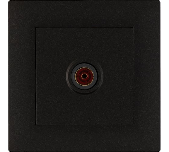 Розетка телевизионная MAKEL проходная TV 1-м СП KAREA RIZZ IP20 6дБ черн. 88054007