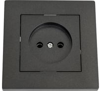 Розетка MAKEL без заземления СП KAREA RIZZ 16А IP20 дым. металлик 88050022