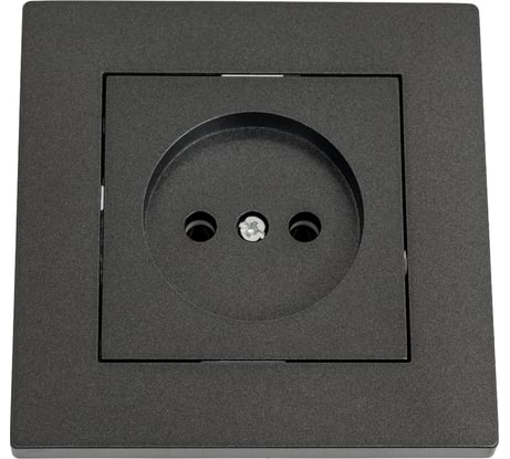 Розетка MAKEL без заземления СП KAREA RIZZ 16А IP20 дым. металлик 88050022