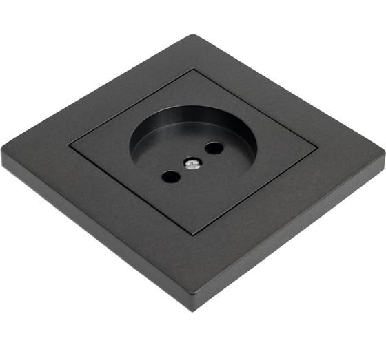 Розетка MAKEL без заземления СП KAREA RIZZ 16А IP20 дым. металлик 88050022