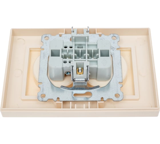 Розетка MAKEL 2-я без заземления СП KAREA RIZZ 16А IP20 крем. 88010017