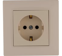 Розетка MAKEL с заземлением (Керамика) СП KAREA RIZZ 16А IP20 крем. 88010008