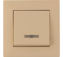 Выключатель MAKEL 1-клавишный СП KAREA RIZZ 10А IP20 с подсветкой крем. 88010021
