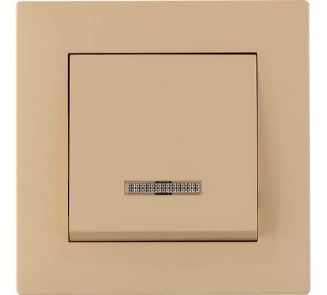 Выключатель MAKEL 1-клавишный СП KAREA RIZZ 10А IP20 с подсветкой крем. 88010021