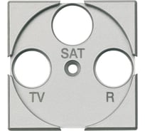 Лицевая панель для розеток Bticino Axolute TV + FM + SAT, алюминий HC4207