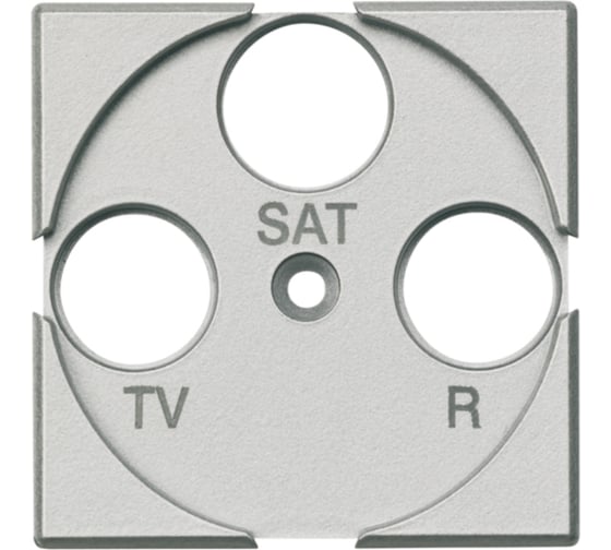 Лицевая панель для розеток Bticino Axolute TV + FM + SAT, алюминий HC4207 1