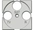 Лицевая панель для розеток Bticino Axolute TV + FM + SAT, алюминий HC4207 1