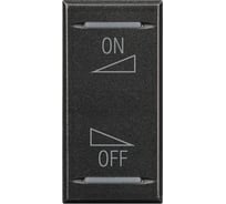 Клавиша Bticino Axolute с символами для системы автоматизации, для 2 функций - 1 модуль, регулировка ON-OFF, цвет антрацит HS4911AI