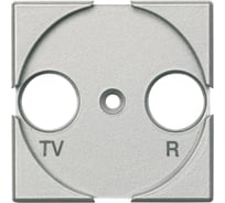 Лицевая панель для розеток Bticino Axolute TV + FM, алюминий HC4204