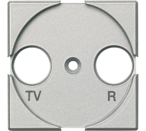 Лицевая панель для розеток Bticino Axolute TV + FM, алюминий HC4204