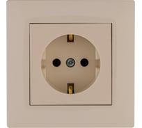 Розетка MAKEL с заземлением СП KAREA RIZZ 16А IP20 крем. 88010028
