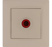 Розетка телевизионная MAKEL проходная TV 1-м СП KAREA RIZZ IP20 6дБ крем. 88010007