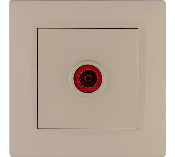 Розетка телевизионная MAKEL проходная TV 1-м СП KAREA RIZZ IP20 6дБ крем. 88010007