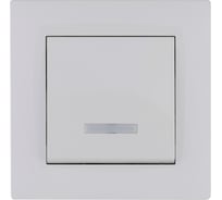 Выключатель MAKEL 1-клавишный СП KAREA RIZZ 10А IP20 с подсветкой бел. 88001021