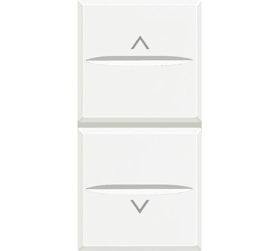 Кнопка двойная с блокировкой Bticino Axolute 1Р (NO) + 1Р (NO) 10 А 250 В~, цвет белый HD4037 1