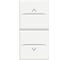 Кнопка двойная с блокировкой Bticino Axolute 1Р (NO) + 1Р (NO) 10 А 250 В~, цвет белый HD4037 1