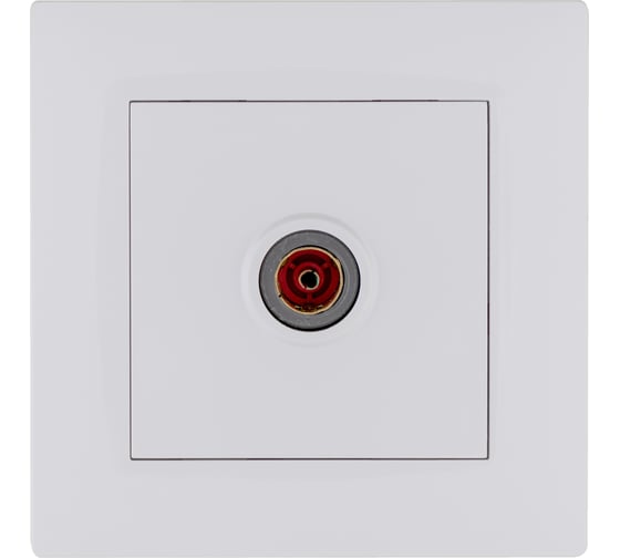 Розетка телевизионная MAKEL проходная TV 1-м СП KAREA RIZZ IP20 6дБ бел. 88001007 1