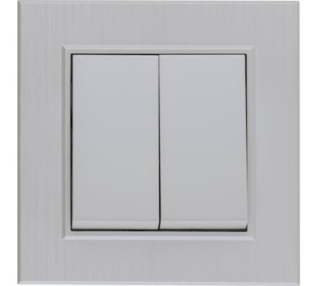 Выключатель MAKEL 2-клавишный СП KAREA LINE STAR 10А IP20 жемчужный. 86100003