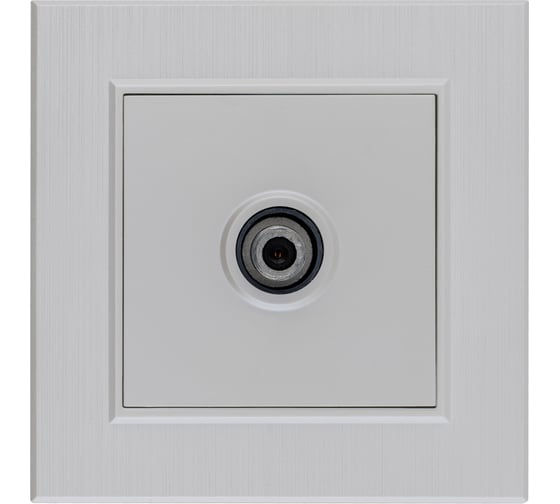Розетка телевизионная MAKEL проходная TV 1-м СП KAREA LINE STAR IP20 6дБ жемчужный. 86100007